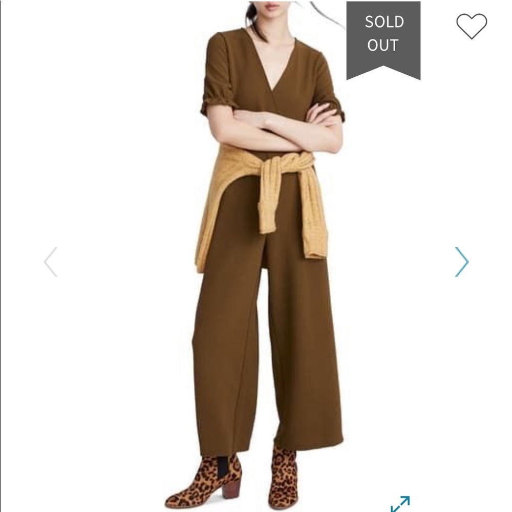 Madewell Crepe Wide Leg Jumpsuit XXS